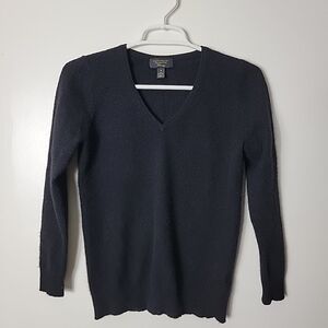 Charter Club Cashmere Luxury Women's Black Long Sleeve Knit Sweater, M